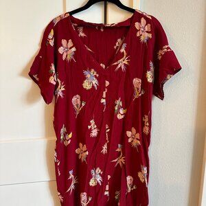 Madewell Red Sheath Dress Size S